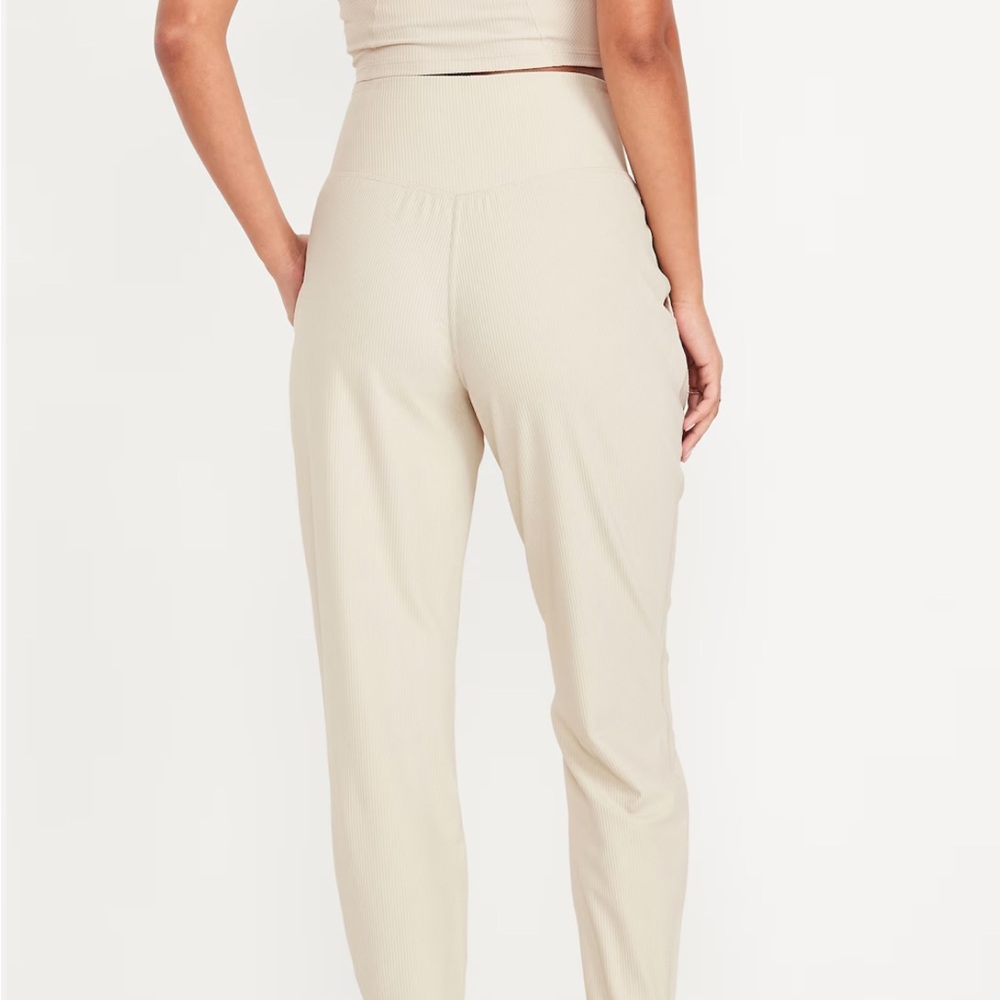 High Waisted Power Soft Ribbed Joggers